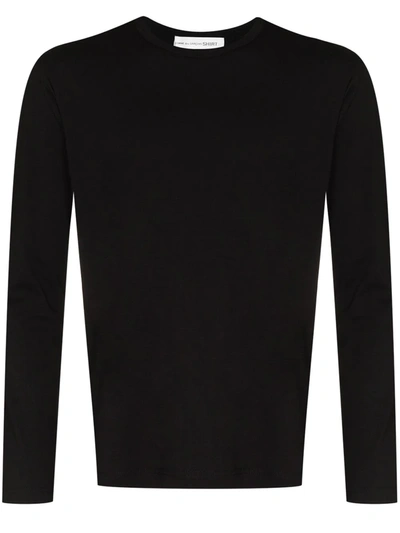 Comme Des Garçons Shirt Logo Print Long-sleeve T-shirt In Black