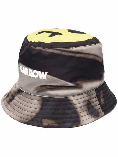 Barrow Printed Logo Bucket Hat In Khaki,brown,yellow