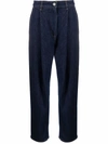 Magda Butrym High-rise Straight-leg Jeans In Blau