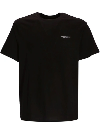 Armani Exchange Logo-print Cotton T-shirt In Black