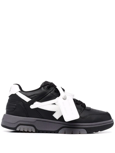 Off-white Out Of Office Panelled Lace-up Sneakers In Black