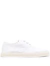 Maison Margiela Mm22 Canvas Low-top Sneakers With Rubber Sole In Weiss