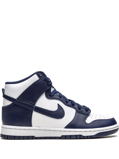 Nike Dunk High Midnight Navy In White