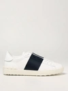 Valentino Garavani Open Leather Sneakers In Marine