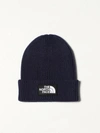 The North Face Mens Tnf Navy Logo-embroidered Knitted Beanie In Blue