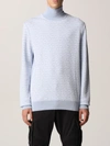 Balmain Cotton Sweater With Allover Monogram In White