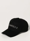 Dsquared2 Solid Color Cap With Rhinestone Embellished Logo In Black