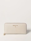 Patrizia Pepe Wallet In Textured Leather In Ice