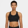 Nike Women's Dri-fit Adv Swoosh Ultrabreathe Padded Medium-support Sports Bra In Black/dark Smoke Grey