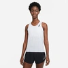 Nike Aeroswift Running Tank In White/black