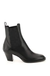 FENDI KARLIGRAPHY LEATHER ANKLE BOOTS