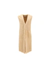 Chloé Shearling Vest  Beige Chloe Donna 36f In Buttercream
