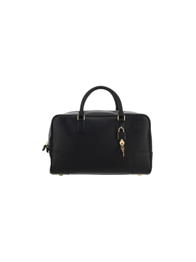 Loewe Amazona 28 Leather Top Handle Bag In Black