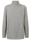 Lardini Roll-neck Wool-blend Jumper In Grey