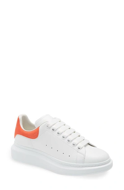 Alexander Mcqueen Oversize Sneaker In White/ Orange