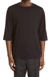 Agnona Oversize Wool & Silk T-shirt In 绿色