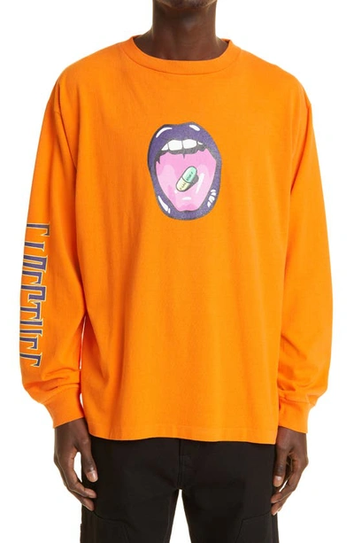 Flagstuff F–lagstuf–f Tablet Graphic Long Sleeve Tee In Orange