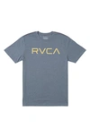 Rvca Big  Logo T-shirt In Slate