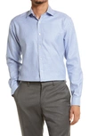 Alton Lane Mason Tailored Fit Check Stretch Button-up Shirt In Navy Grid Check