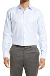 Alton Lane Mason Tailored Fit Check Stretch Button-up Shirt In Sky Blue Grid Check