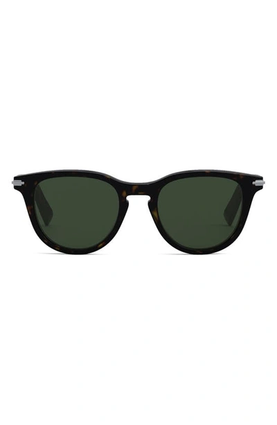 Dior Blacksuit R3i 50mm Pantos Sunglasses In Dark Havana Green