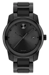 Movado Men's Swiss Bold Verso Black Ceramic Bracelet Watch 42mm