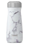 S'well 16-ounce Insulated Traveler Bottle In White Marble