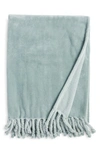 Nordstrom Bliss Plush Throw In Green Seaglass