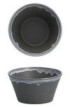 Fortessa Cloud Terre Set Of 4 Etta Medium Bowls In Charcoal