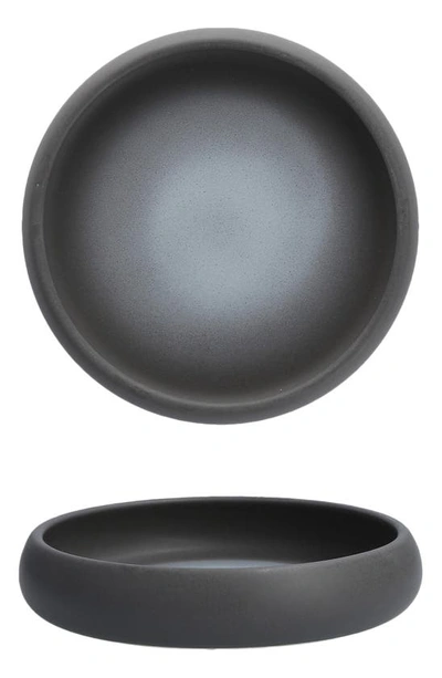 Fortessa Cloud Terre Set Of 4 Arlo Bowls In Charcoal