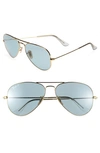 Ray Ban Original 58mm Aviator Sunglasses In Blue