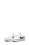 Nike Kids' Court Legacy Sneaker In White/ Black/ Ochre/ Brown