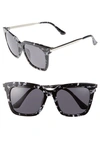 Diff Bella 52mm Polarized Sunglasses In Black White/ Grey
