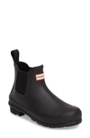 Hunter Original Waterproof Chelsea Rain Boot In Black Matte