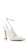 Nine West Tabita Pointed Toe Pump In Ivory Croco