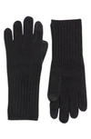 Nordstrom Recycled Cashmere Gloves In Black Rock