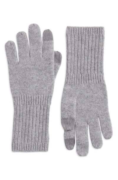 Nordstrom Recycled Cashmere Gloves In Grey Heather