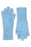 Nordstrom Recycled Cashmere Gloves In Blue Lake Heather