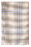 MULBERRY CHECK & HOUNDSTOOTH WOOL SCARF,VS4436/355