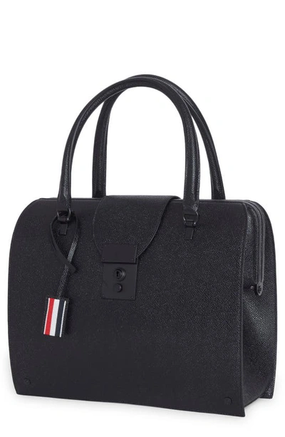Thom Browne Mrs. Thom Calfskin Leather Top Handle Bag In Black