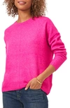 Vince Camuto Center Seam Crewneck Sweater In Pink