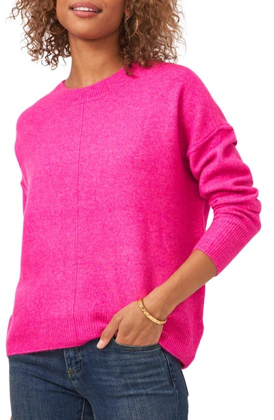 Vince Camuto Center Seam Crewneck Sweater In Euphoria