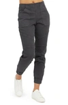 Spanxr Stretch Twill Jogger Pants In Washed Black