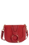 See By Chloé Hana Suede & Leather Shoulder Bag In Dusky Red