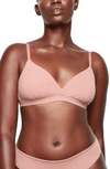 Skims Fits Everybody Crossover Bralette In Rose Clay