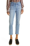 Veronica Beard Ryleigh Cropped High-rise Straight-leg Jeans In Amethyst