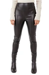 FREE PEOPLE SPITFIRE STACKED FAUX LEATHER SKINNY PANTS,OB1334453