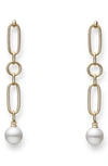 MIKIMOTO M COLLECTION CULTURED PEARL DROP EARRINGS,MEQ10171AXXK