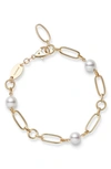 MIKIMOTO M COLLECTION CULTURED PEARL STATION BRACELET,MDQ10059AXXK