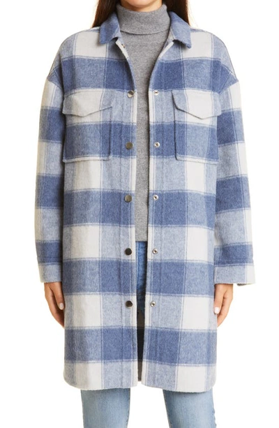 Rails Jaro Buffalo Plaid Wool & Alpaca Blend Coat In Blue Buffalo Check